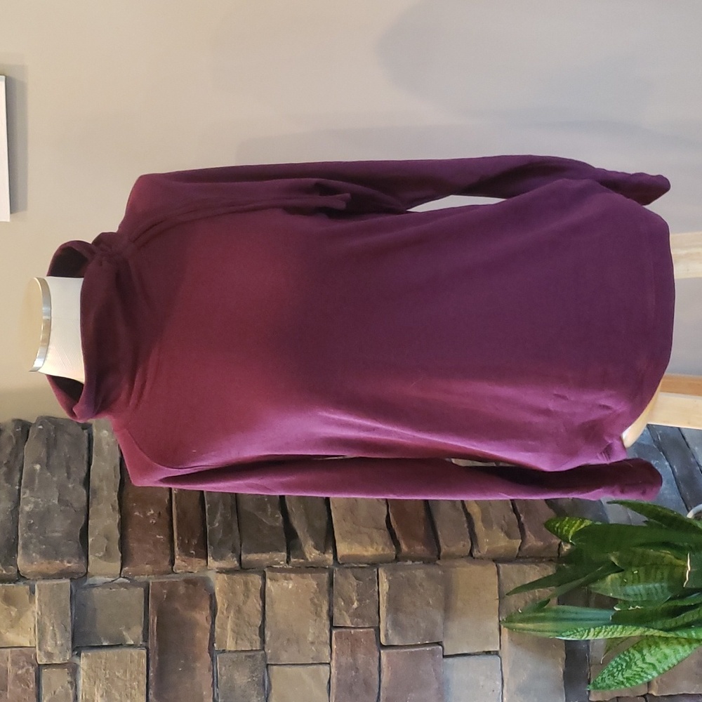 Maurice's mock turtle neck sweater.  Burgandy in color. Size med, light weight